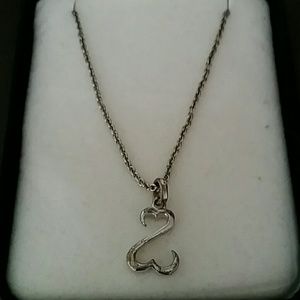Kay Jewelers sterling silver open heart necklace.